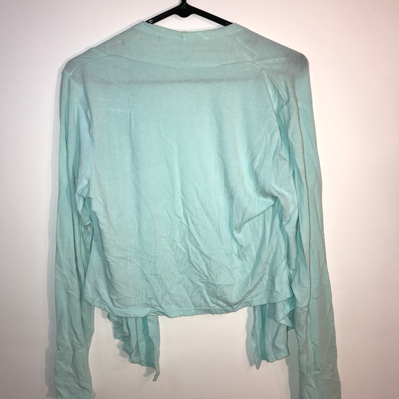 Light Blue Long Sleeve Cardigan - Picture 3 of 3